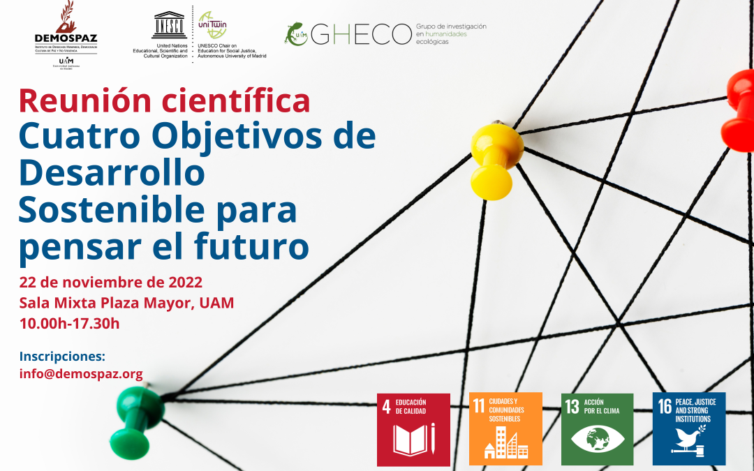 Reunión científica: Cuatro Objetivos de Desarrollo Sostenible para pensar el futuro. 